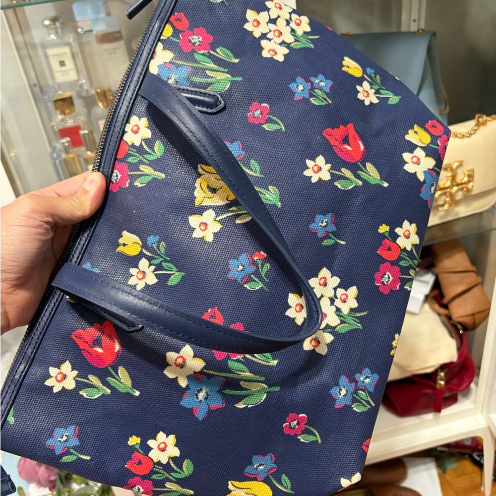 Cath Kidston Navy Tote with Colorful Floral Design - Picture 3 of 9